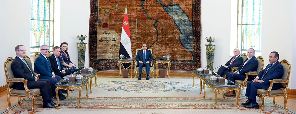 President Sisi receives a delegation from the Foreign Affairs Committee of the British House of Commons