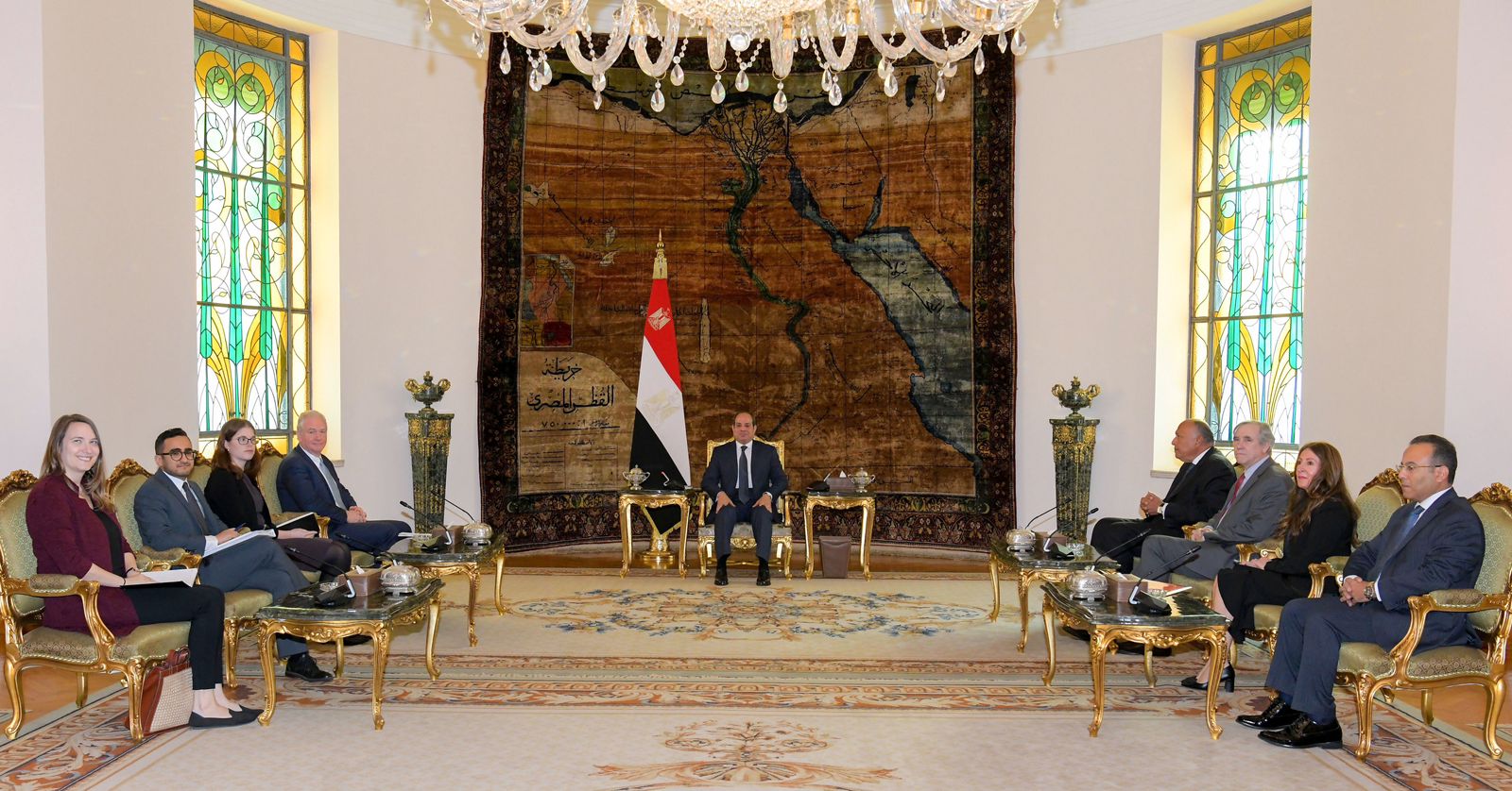 President Sisi stresses the necessity of starting a serious path with international consensus for a just and comprehensive settlement of the Palestinian issue