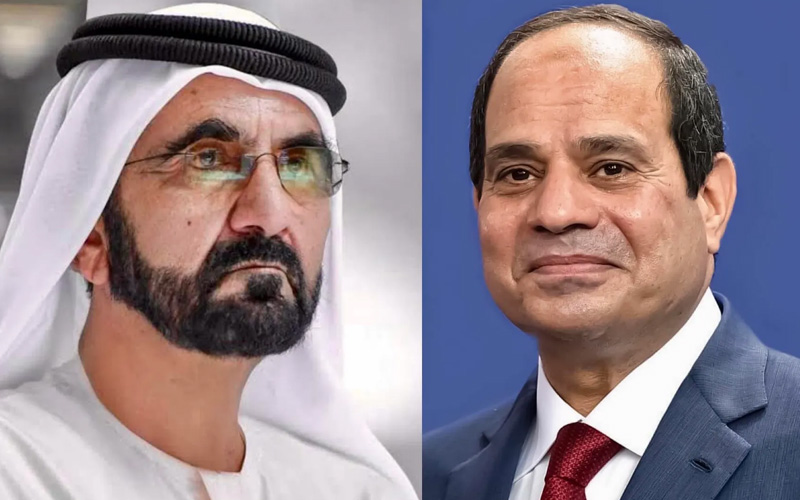 الرئيس السيسي يستقبل الشيخ محمد بن راشد نائب رئيس دولة الإمارات