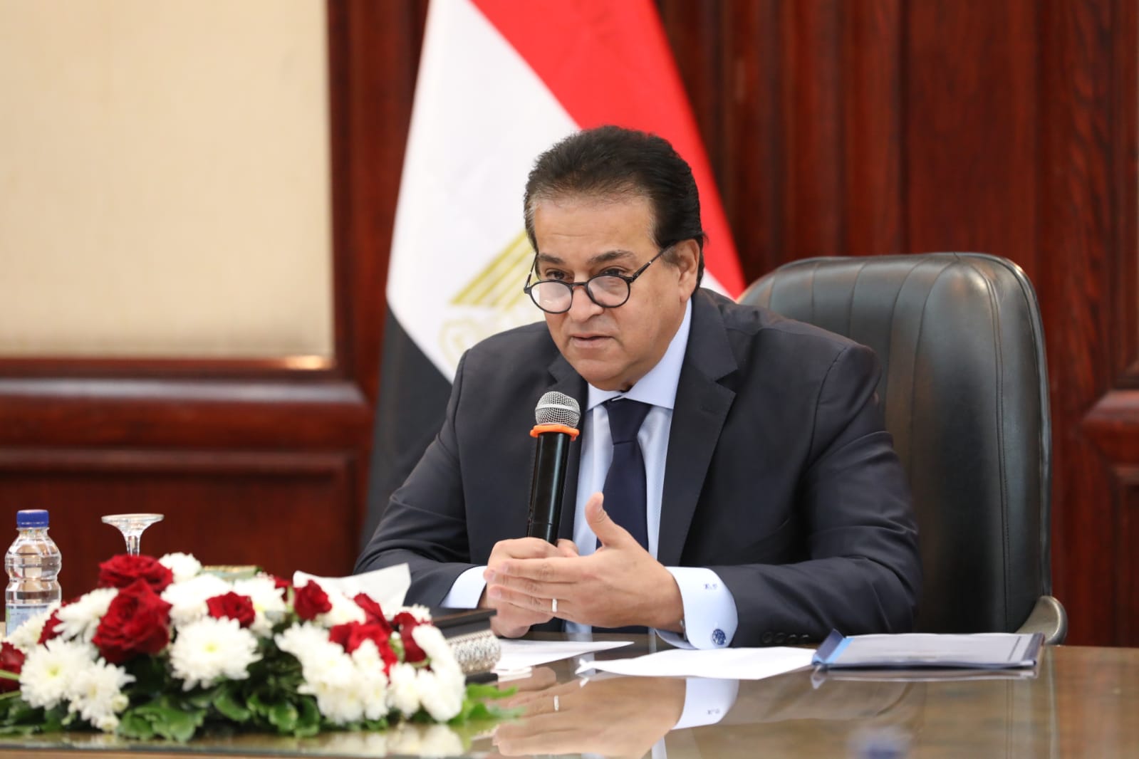 The Minister of Health congratulates Dr. Neama Abed on his appointment as the new representative of the World Health Organization in Egypt